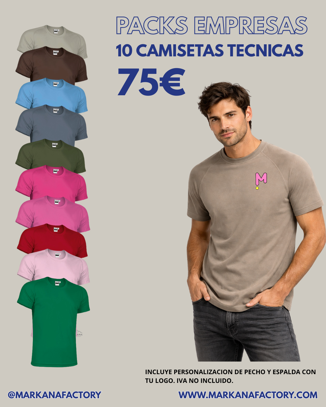 Pack Camisetas Técnicas Personalizadas